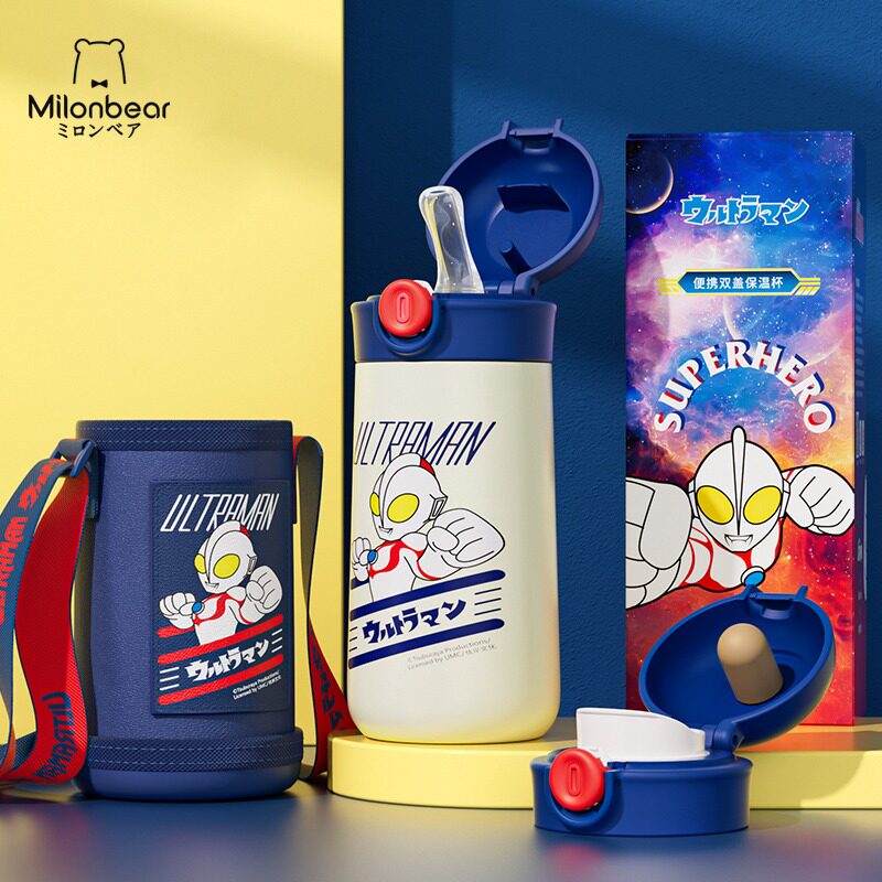 儿童保温杯316食品级带吸管水杯子小学生上学专用直饮水壶男女孩