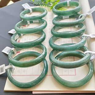 【母亲节福利】翡翠手镯危地马拉手镯细糯种水水润蓝水正圈手镯女