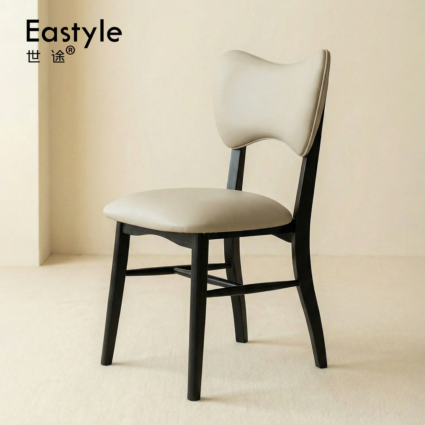 法式奶油风复古简约实木软包餐椅北欧舒适靠背椅家用黑色餐厅椅子,住宅家具,餐椅,淘宝优惠券,粉丝福利购,淘宝优惠卷