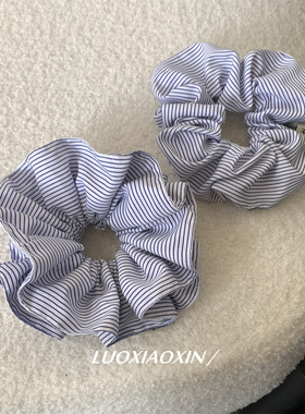 罗小辛/Navy stripes韩系ins风小众条纹大肠发圈头花发绳发饰头绳