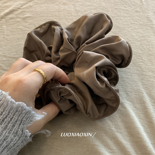 秋天 韩系ins褐色大号巨好看大肠发圈女洋气扎发小众头绳 颜色