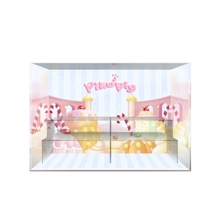 屁可猪盲盒Piko Pig甜品系列手办摆件 潮玩盲盒防尘亚克力展示盒