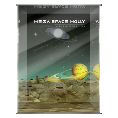 泡泡玛特 Spacemolly 海绵宝宝 大娃手办专用亚克力防尘展示盒