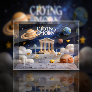 POPMART泡泡玛特 Crybaby 走出月亮 展示盒