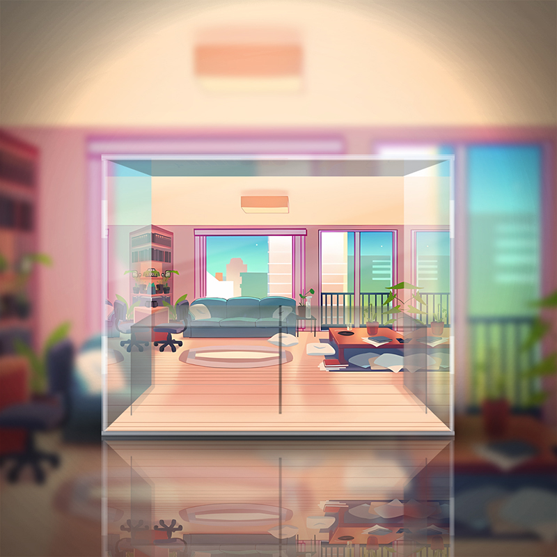 洛天依绒绒盒蛋潮玩手办展示盒