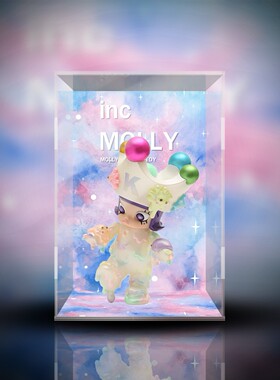 POPMART泡泡玛特MOLLY大久保INSTINCTOY娃娃手办专用亚克力展示盒