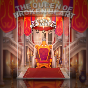 POPMART泡泡玛特 Crybaby哭娃 400%心碎女王 大娃 潮玩公仔展示盒