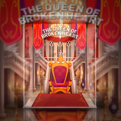 POPMART泡泡玛特 Crybaby哭娃 400%心碎女王 大娃 潮玩公仔展示盒