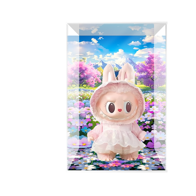 LABUBU春日花花搪胶潮玩展示盒