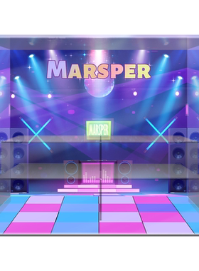 适用华晨yu火星鼠Marsper音乐家公仔手办适用亚克力展示盒