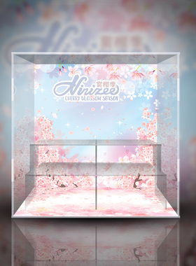 19八3 Ninizee妮妮崽 赏樱季系列 赏樱少女 潮玩手办展示盒