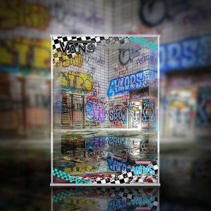 POPMART泡泡玛特 MEGA SPACE MOLLY 400%VANS 潮玩公仔专用展示盒