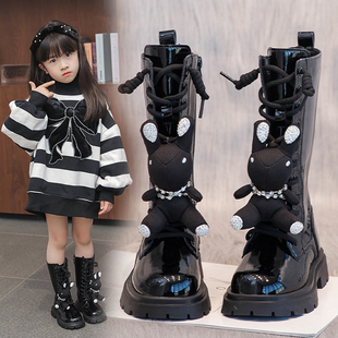 女童马丁靴洋气卡通小女孩的鞋子2026冬季新款加绒儿童靴子小马靴
