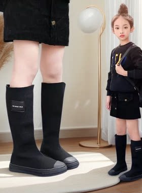 韩版女童休闲长筒马丁靴女宝宝