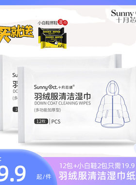 十月芯晴去污免洗羽绒服清洁湿巾
