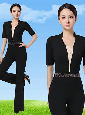 2026新款女连体舞蹈服优雅走秀