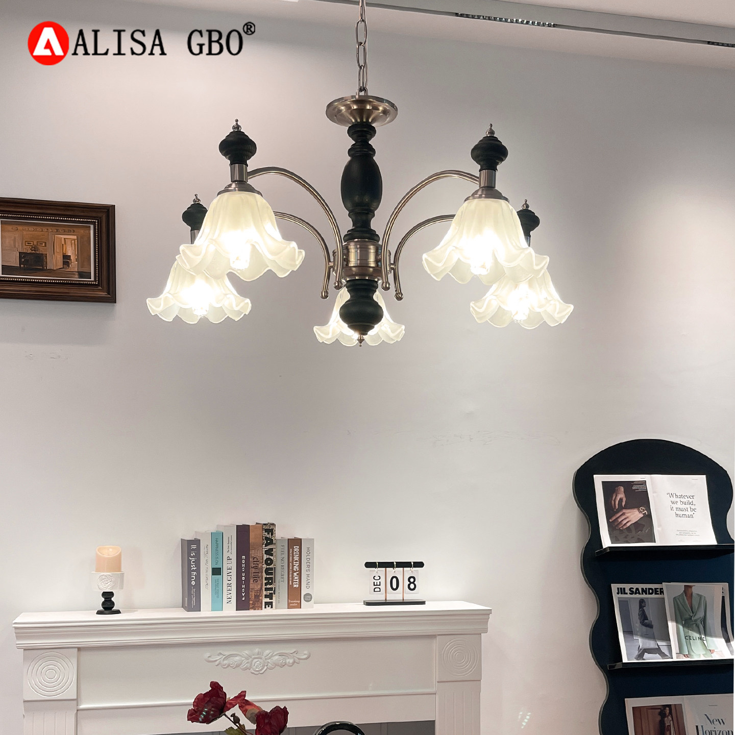 爱丽莎赫本铃兰法式中古卧室吊灯复古设计师复古餐厅客厅花朵吊灯,家装灯饰光源,客厅吊灯,淘宝优惠券,粉丝福利购,淘宝优惠卷