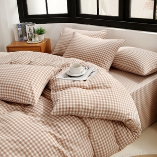 A类全棉色织水洗棉床品100%纯棉被套150x200x230 日式 新春特惠