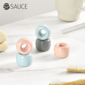 创意陶瓷牙刷收纳置物架卫生间浴室洗手台洗漱台情侣牙具底座家用