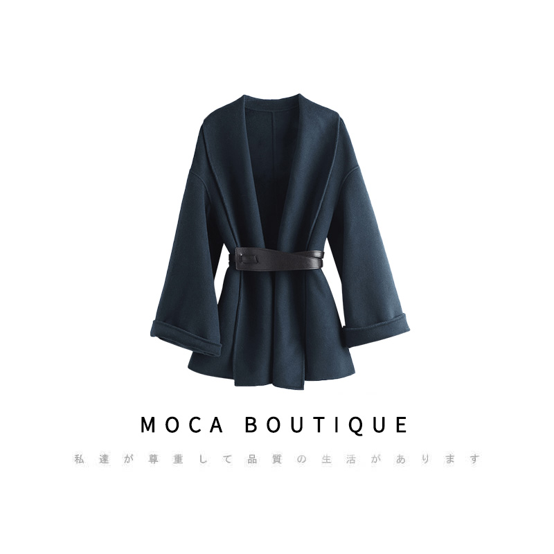 MOCA BOUTIQUE/大衣女2020年新款毛呢外套100%羊毛呢子大衣小个子