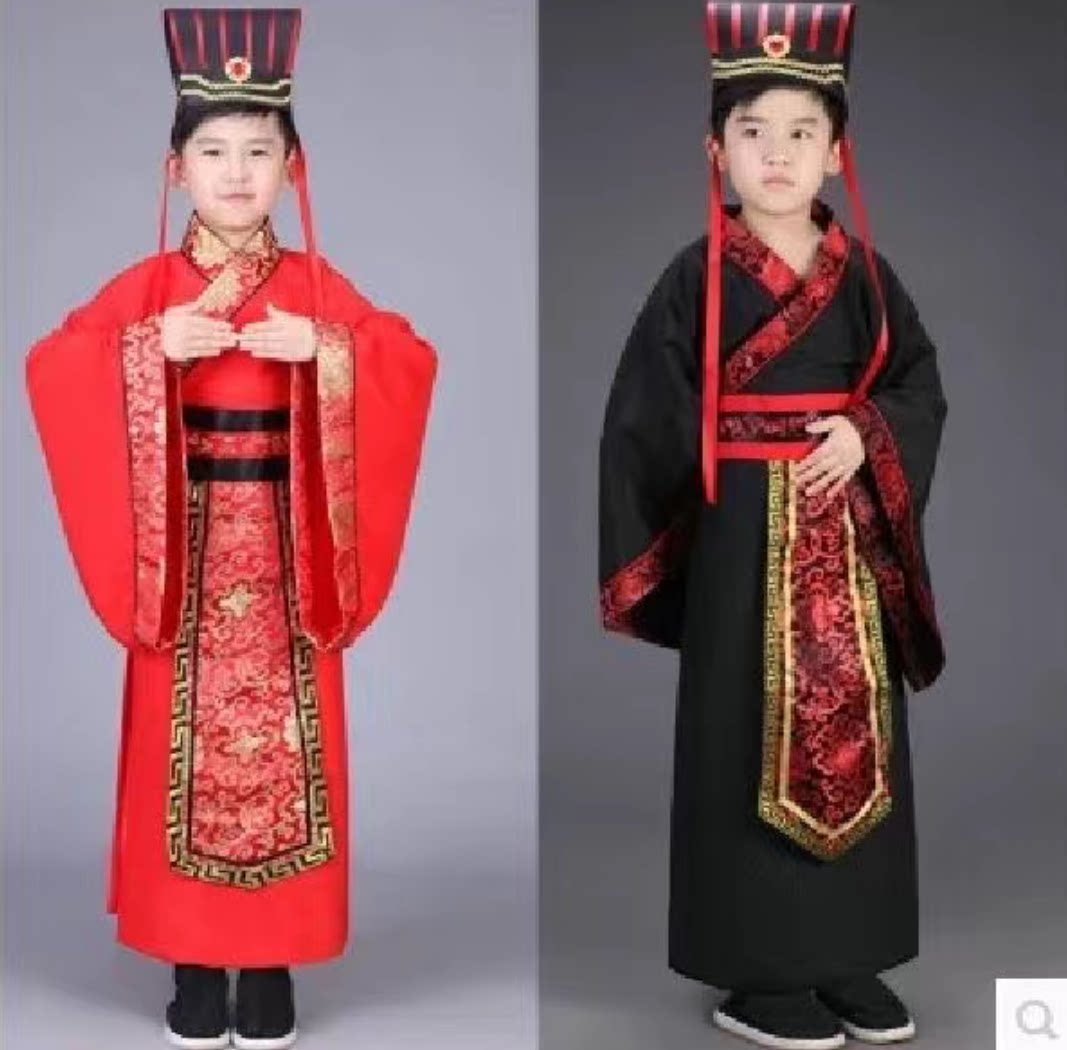 幼儿童古装汉服男童男孩宋朝唐朝古代官员大臣丞相官服表演出服装