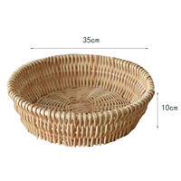 A rectangular wicker storage basket with a Nordic style, creative and cute country-style, and a Korean IKEA storage basket thumbnail 6