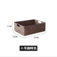 A rectangular wicker storage basket with a Nordic style, creative and cute country-style, and a Korean IKEA storage basket thumbnail 8