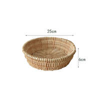 A rectangular wicker storage basket with a Nordic style, creative and cute country-style, and a Korean IKEA storage basket thumbnail 4