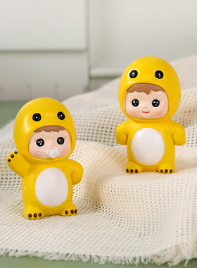 新款卡通可爱奶龙宝宝树脂摆件