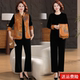 妈妈秋装 金丝绒套装 2025新款 新中式 中老年女装 春秋马甲外套三件套