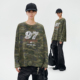 T恤男女同款 LOSTCTRL 复古迷彩数字印花宽松圆领长袖 美式 初秋新款