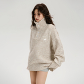 刺绣LOGO混纺慵懒风松弛感高领排扣宽松毛衣 新款 LOSTCTRL 秋季