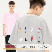 T恤潮 小清新宽松半袖 LOSTCTRL「出去玩啊」卡通刺绣短袖 男女夏季