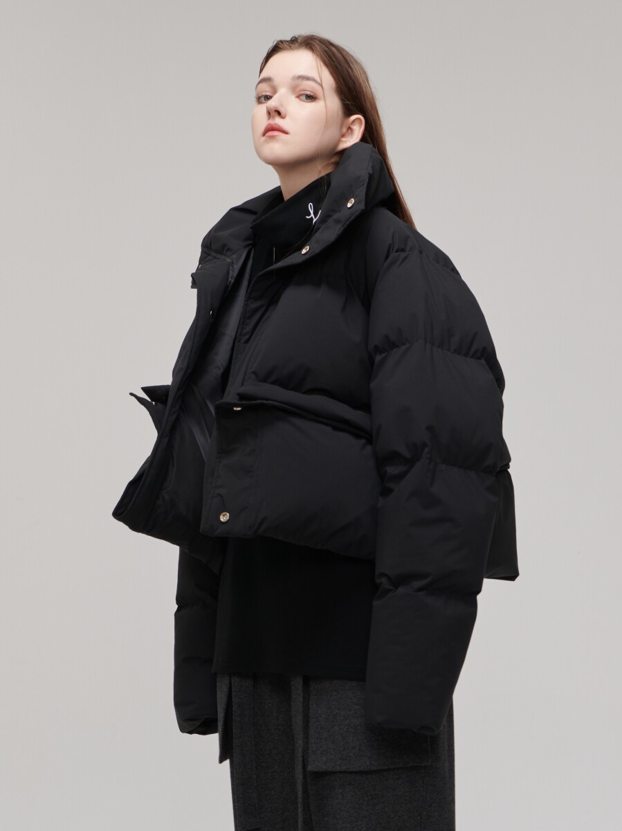 LOSTCTRL CAN CHANGE THE LENGTH OF THE DESIGN SENSE DOWN JACKET MENS AND WOMENS TIDE BRAND WINTER HIGH-NECK WINDPROOF BREAD JACKET