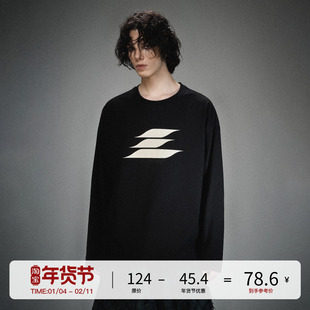 LOSTCTRL 潮牌重磅长袖黑色内搭打底衫男生基础款宽松美式复古T恤