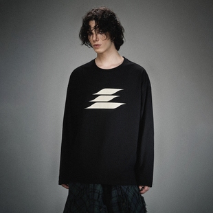 LOSTCTRL 潮牌重磅长袖黑色内搭打底衫男生基础款宽松美式复古T恤