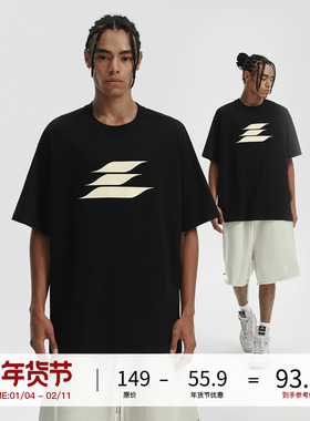 LOSTCTRL 国潮美式重磅纯棉情侣短袖T恤男女夏季宽松印花logo半袖