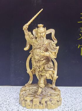 纯铜王灵官摆件王天君铜像三眼灵官护法雷公火神大号家居工艺品