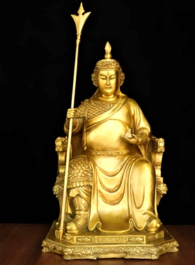 纯铜华光大帝神像五显华光大帝三眼马元帅马灵官君马王爷供奉摆件