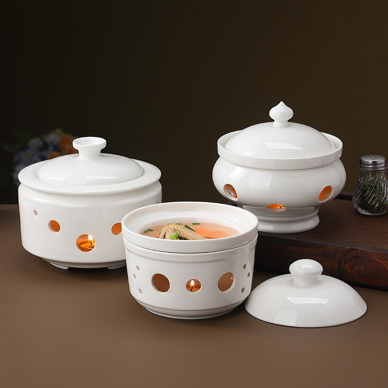 蜡烛加热明炉酒店餐厅中式燕窝甜品碗糖水汤盅鱼翅干锅陶瓷餐具,餐饮具,碗,淘宝优惠券,粉丝福利购,淘宝优惠卷