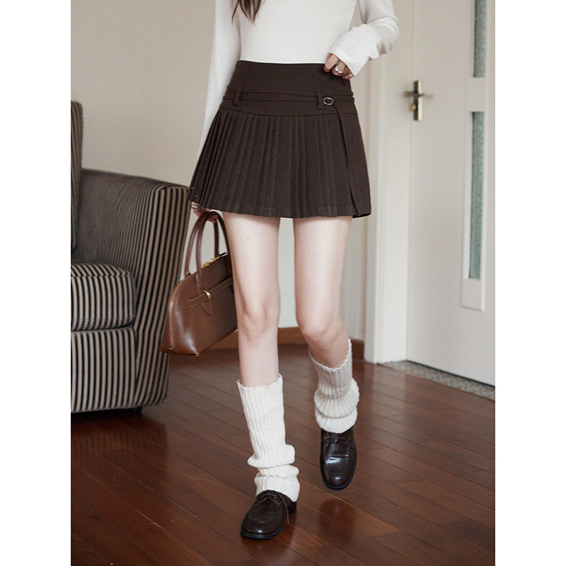 【圣马丁私服学员裙】歌铭纯色高腰呢料百褶裙女装秋季短裙,女装/女士精品,半身裙,淘宝优惠券,粉丝福利购,淘宝优惠卷