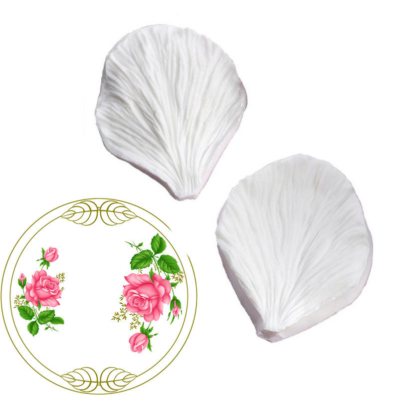 超轻粘土翻糖糖花双面牡丹硅胶脉络模牡丹花硅胶模具仿真花卉模具