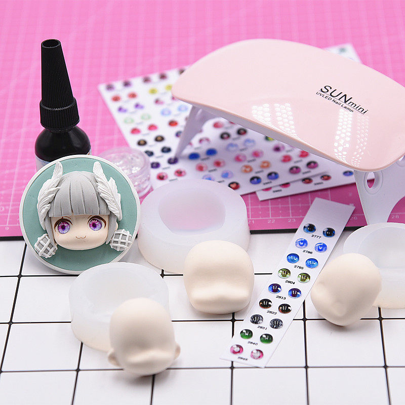 超轻粘土软陶人脸模具Q版脸模