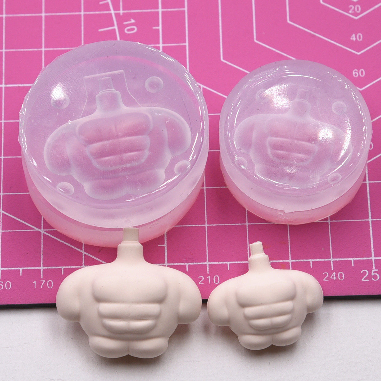 粘土人偶Q版肌肉身体模具 全身肌肉硅胶模具 DIY黏土手办软陶泥图片