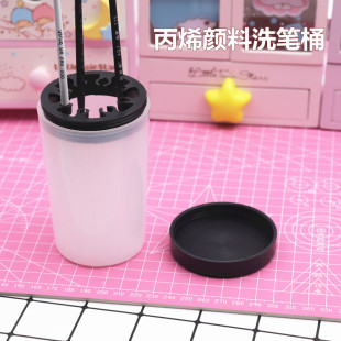 超轻粘土画眼丙烯颜料洗笔筒谢德堂00000#极细勾线笔洗笔杯洗笔筒