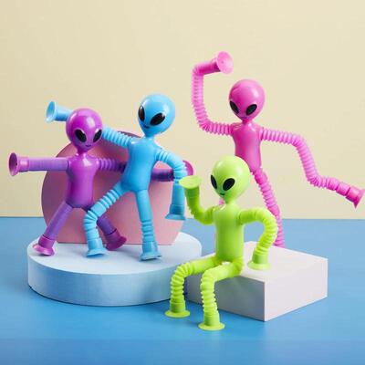 创意百变外星人闪光伸缩拉管