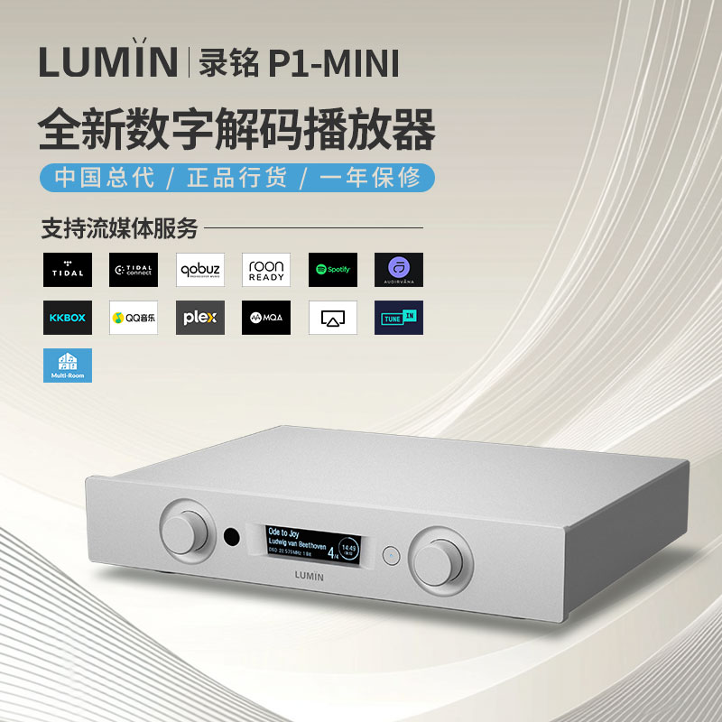 中国总代Lumin/录铭P1mini数码流音乐播放器数播机前级解码DAC