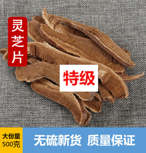 新品上市中药材灵芝片  半野生紫灵芝 赤灵芝 片干货500g包