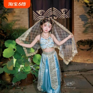 飞天汉服女童异域风情西域公主服装儿童傣族舞蹈楼兰云南哈尼公主