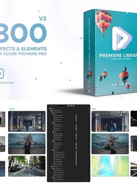 Premiere预设-800组扭曲调色信号损坏镜像RGB色彩分离PR视频特效